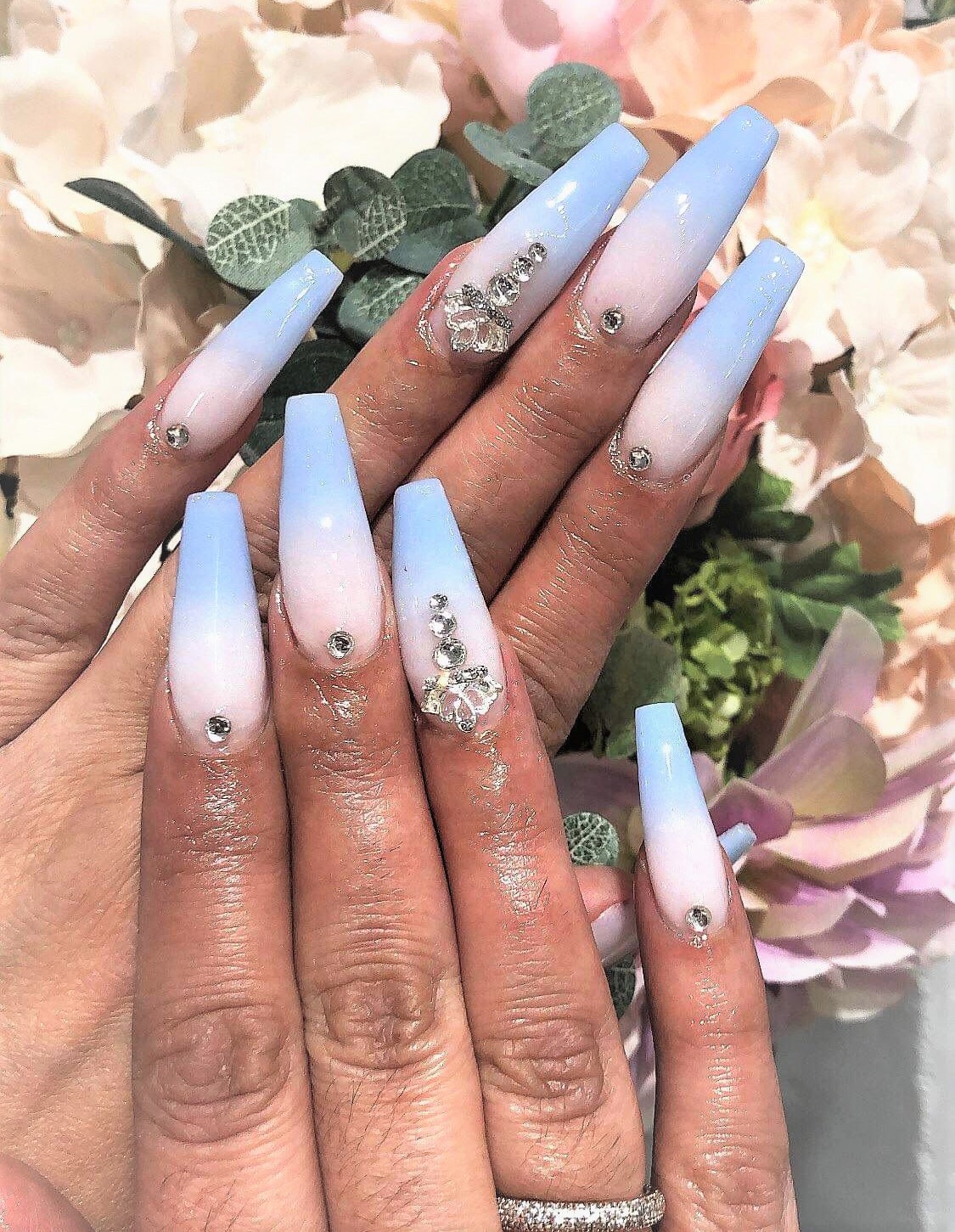 OMBRÉ WEDDING NAILS