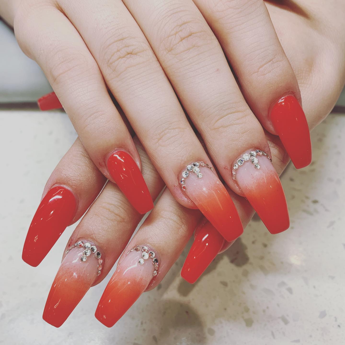 OMBRÉ WEDDING NAILS