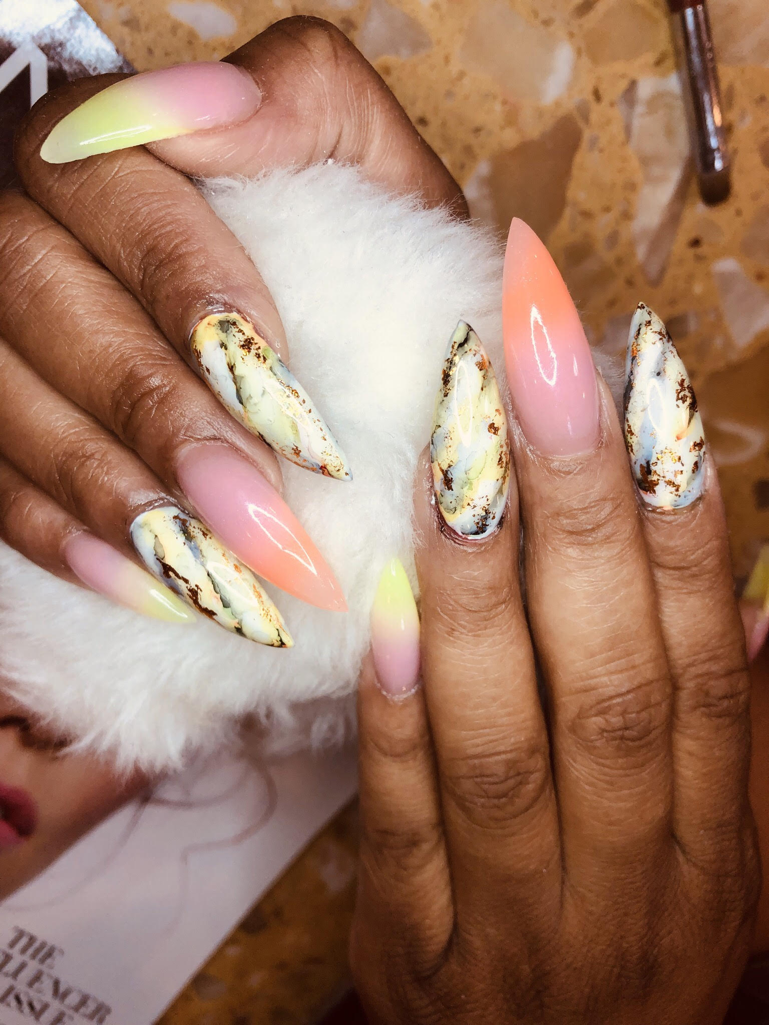 Trendy Acrylic Manicured Nails