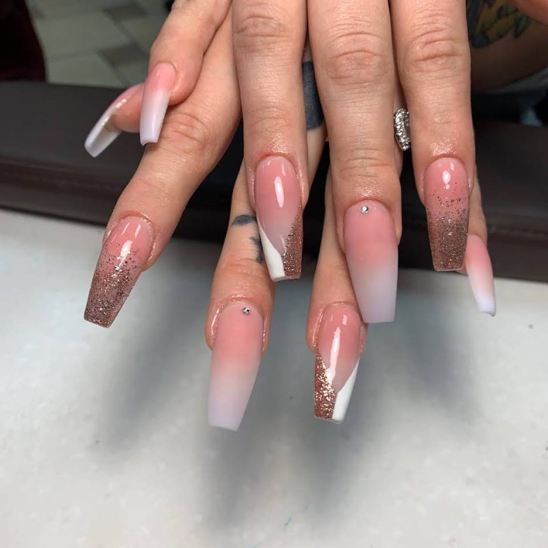 Pink ombre nail design from Good Nails