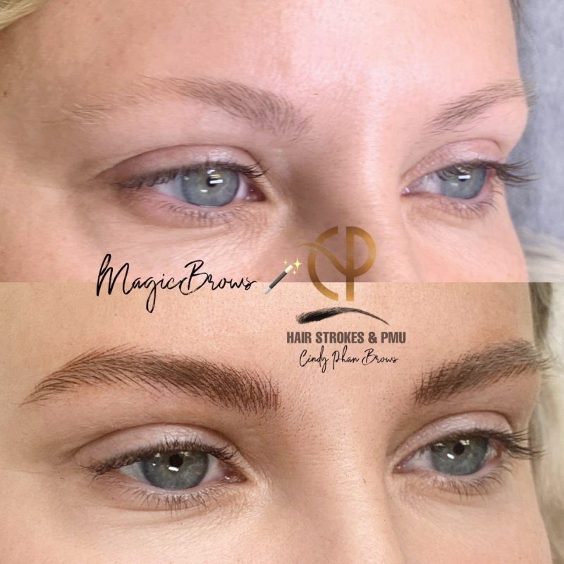 Look form eyebrows from modern equipment in Cindy Phan