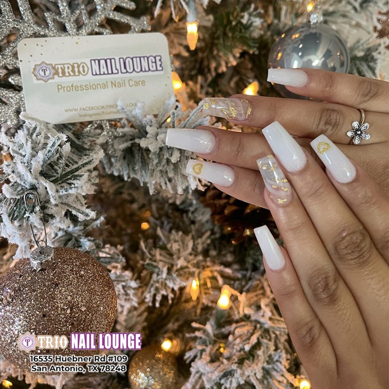 White nails |Trio Nail Lounge | San Antonio, TX 78248