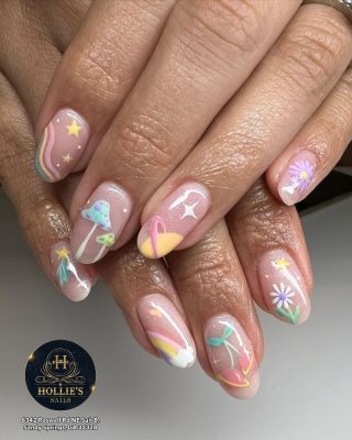 Summer nail art design with Hollies Nails Salon near me Sandy Springs, Georgia 30328