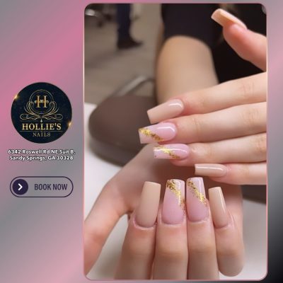 Experience the Difference at Hollies Nails Salon near me Sandy Springs, Georgia 30328 At Hollies Nails Salon near me Sandy Springs, Georgia 30328, we combine luxury service with a laid-back vibe. Our salon is clean, cozy, and staffed with friendly professionals who love what they do. We use high-quality products, stay on top of the latest trends, and always put your satisfaction first. 📞 Walk-ins welcome or book ahead for treatment 💸 Affordable pricing with premium results Ready to treat yourself to nails that turn heads? Come visit us and see why we’re Sandy Springs’s go-to nail destination. Let your nails do the talking. 💅✨ Our enhancement services include: ♦ Acrylic Nails – Custom sculpted for strength and style ♦ Dip Powder – Lightweight, long-lasting, and perfect for natural nail lovers ♦ Gel Extensions – Flexible, glossy, and ultra-modern ♦ Custom Nail Art – From minimalist chic to full glam designs Hollies Nails Salon near me Sandy Springs Add : 6342 Roswell Road Northeast Suit B, Sandy Springs, Georgia 30328