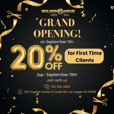 Grand Opening of Golden Hour Nail Salon Spa 2 in Las Vegas, NV 89169 & Exclusive Deal for First-time Client