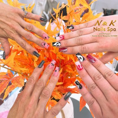 Halloween nail art ideas with N & K Nails Spa - local nail salon near me Rancho Santa Margarita, CA 92688
