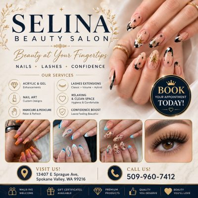 Discover Your Ultimate Glow from Nail and Lash Services at Selina Beauty Salon in Spokane Valley, WA 99216
